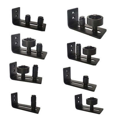 8 en guías ajustables de 1 de granero de la puerta del hardware de la parte inferior piso del rodillo suele el soporte de la pared