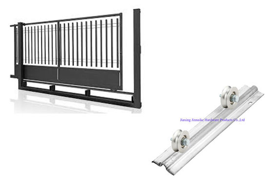 Acero del hierro poleas de la rueda de la puerta de desplazamiento de 4,72&quot; de 120m m para las puertas rodantes del haz con los haces trapezoidales