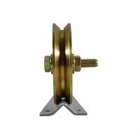 Rodillos negros rodantes de una rueda del oro que llevan y hardware redondo bien de las puertas