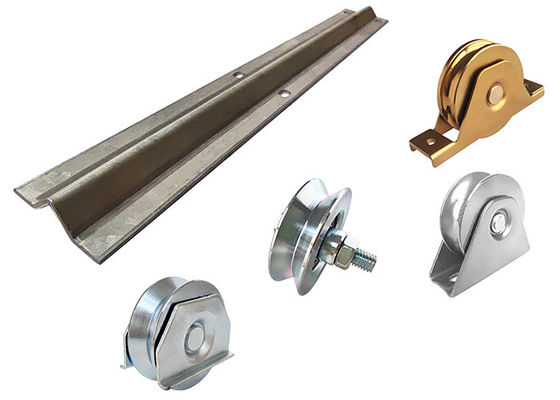 pista y ruedas galvanizadas de acero de la puerta del surco 18feet V de los 9ft el 10ft el 12ft