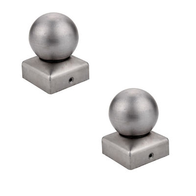Cerca de madera de acero esférica Post Caps Galvanized de la bola 100 x 100 10cm el x 10cm