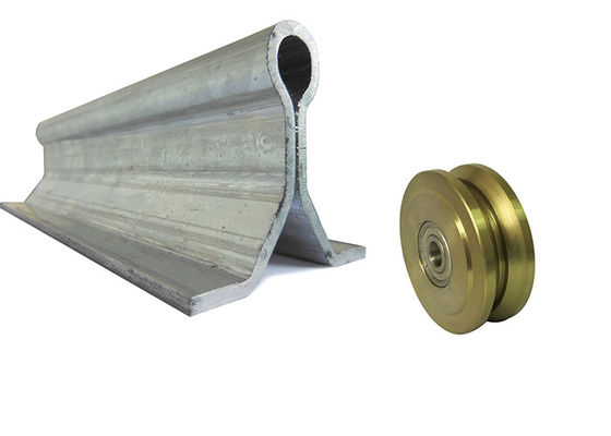 Perno del piso del metal abajo del hardware de la pista de la puerta de desplazamiento y del surco integrado ruedas de la forma de U