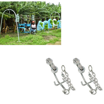 Cinc de plata del rodillo del cablecarril del plátano del metal con las cadenas