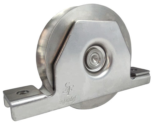 Accesorios de la puerta de desplazamiento 3&quot; puerta de acero del surco de la rueda V con 6202 que llevan