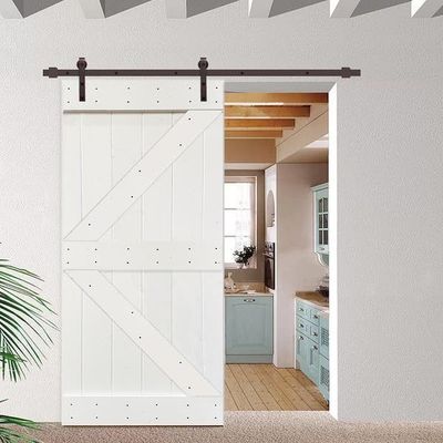 Hardware interior de Matte Black Sliding Barn Door 2 metros