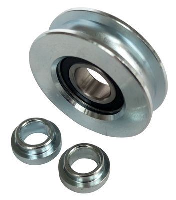 Q235 rueda de la puerta de desplazamiento del surco del metal V con el perno