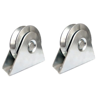 Rueda de acero inoxidable del rodillo de la puerta de desplazamiento del surco de V 3 pulgadas de resistente