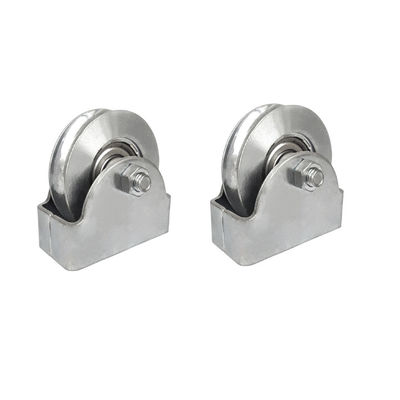 Rueda de acero inoxidable del rodillo de la puerta de desplazamiento del surco de V 3 pulgadas de resistente