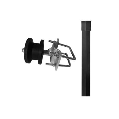 La ronda y la cerca cuadrada Black Nylon Roller del poste 4 pulgadas galvanizaron