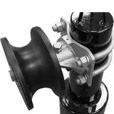 Rod Black Roller de nylon ronda y cuadrado galvanizados 4 pulgadas