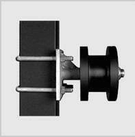Rod Black Roller de nylon ronda y cuadrado galvanizados 4 pulgadas
