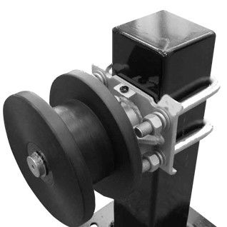 PA cuadrado Rod Black Wheel Rollers de la ronda 4&quot; inmersión caliente galvanizada