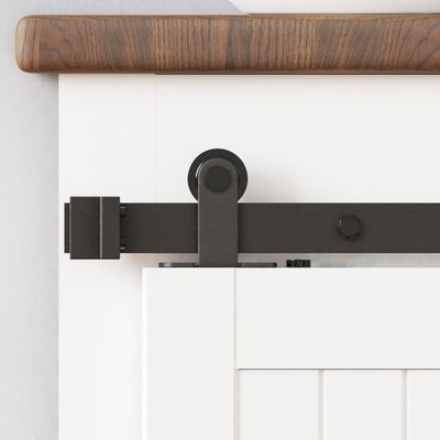 Hardware estupendo Kit Black de la puerta de Mini Top Mount Mini Barn