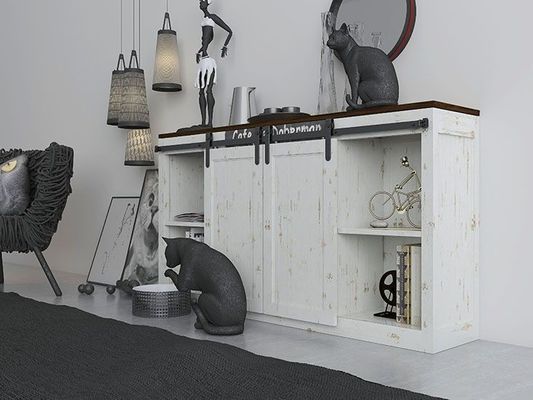 Gabinete Mini Barn Door Hardware Kit para las puertas de madera dobles