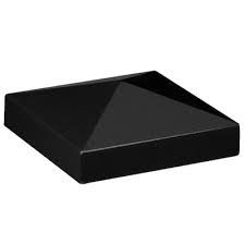 Casquillos negros de Matte Finish Powder Pyramid Post para la cerca de madera del poste
