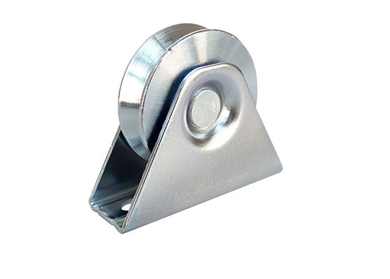 Metal de acero 38m m - 200m m de la rueda Q235 de la puerta de desplazamiento del surco de V