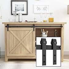 6 pies de los 8ft de desplazamiento liso del resbalador negro del diseño ultra reservado   equipos del hardware de la puerta de granero