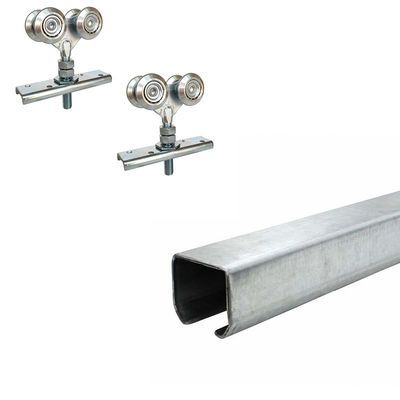 Pista de puerta de la ejecución del hierro galvanizado para el sistema de pista colgante del rodillo